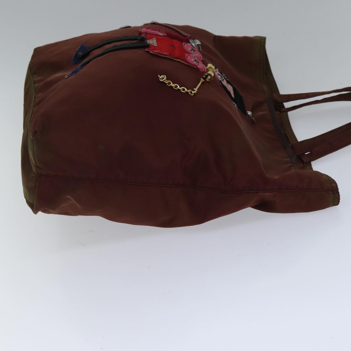 PRADA robot Hand Bag Nylon Brown bs17789