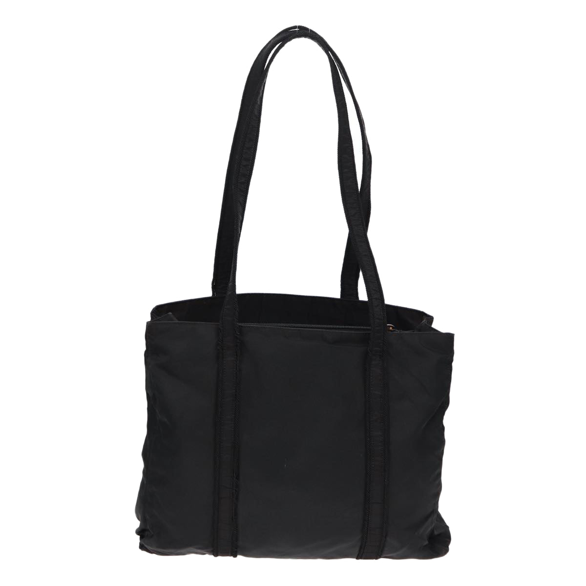 PRADA Tote Bag Nylon Silver Black bs17886