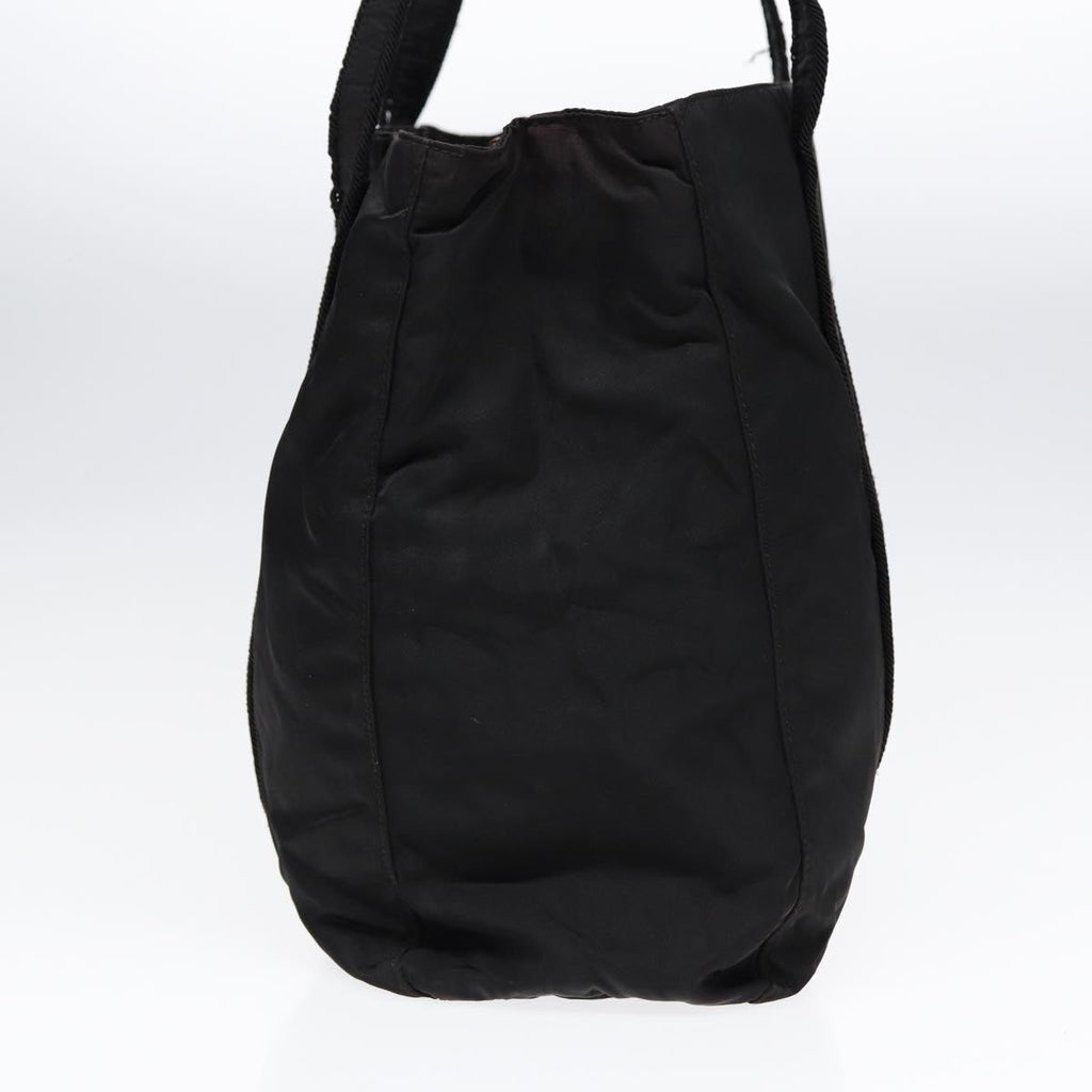 PRADA Tote Bag Nylon Silver Black bs17886