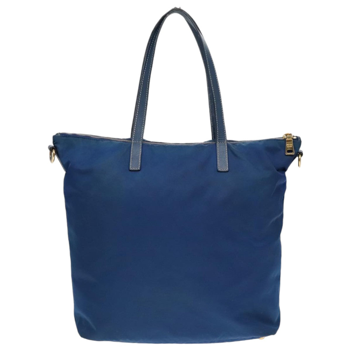 PRADA Tote Bag Nylon Blue Gold bs18821