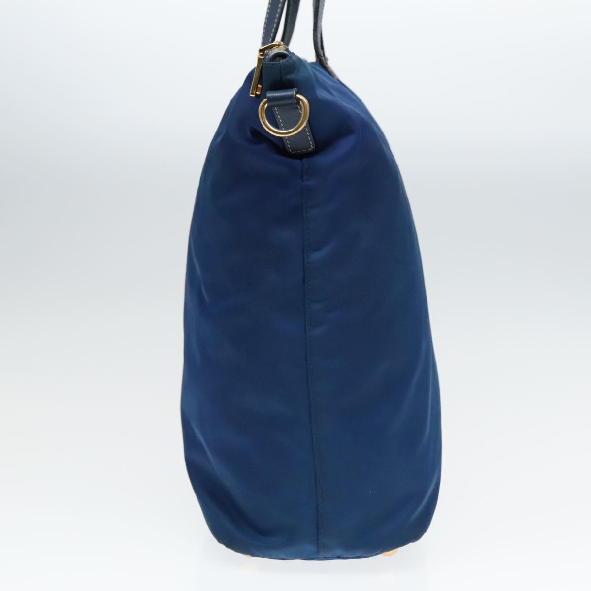 PRADA Tote Bag Nylon Blue Gold bs18821