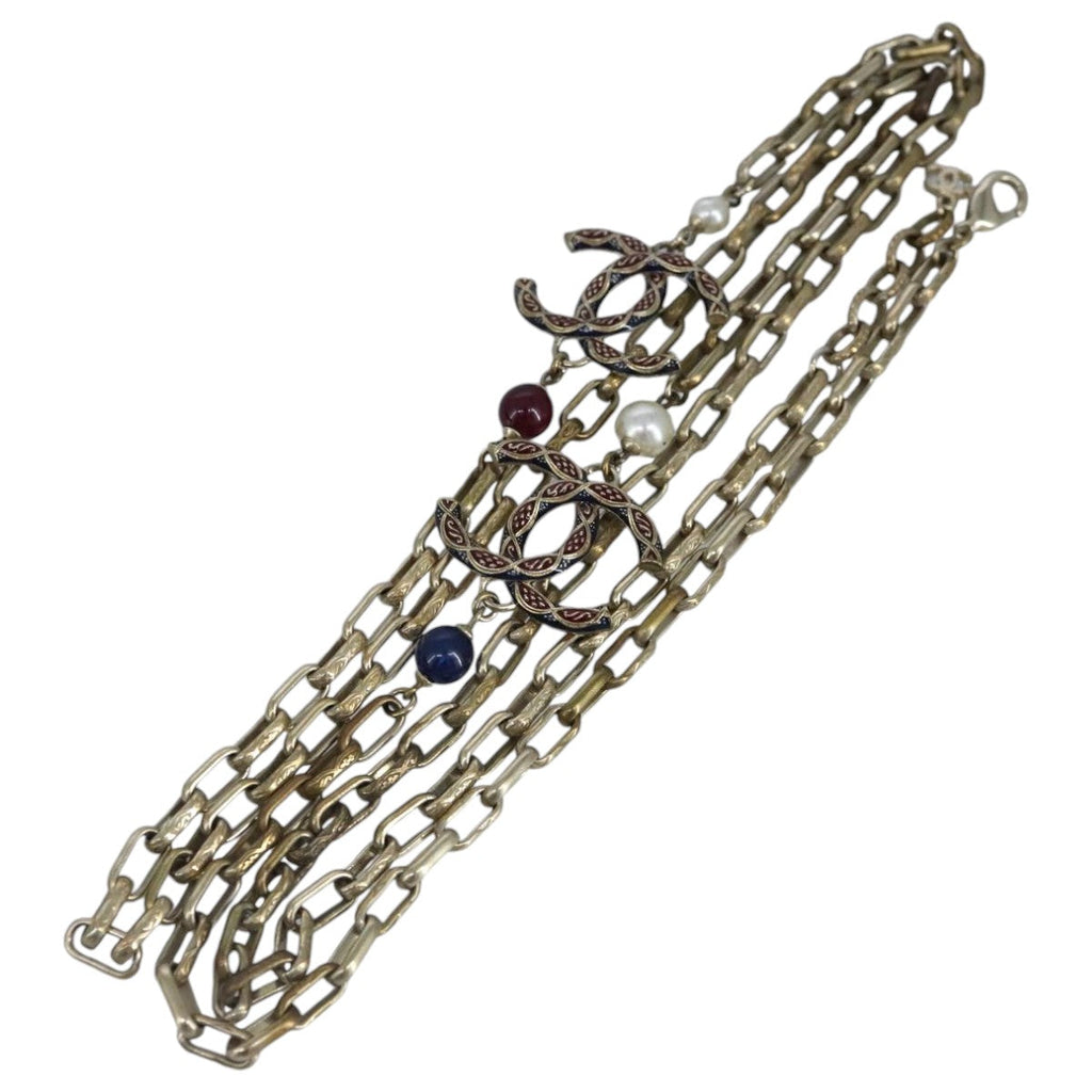 CHANEL Necklace metal Gold Tone CC bs19061