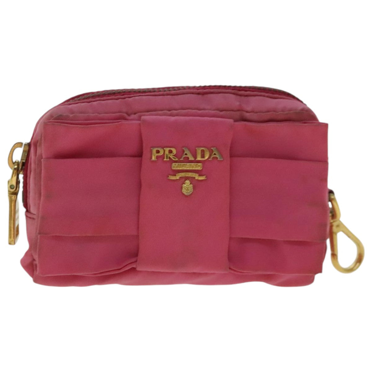 PRADA Pouch Nylon Pink Gold bs19124