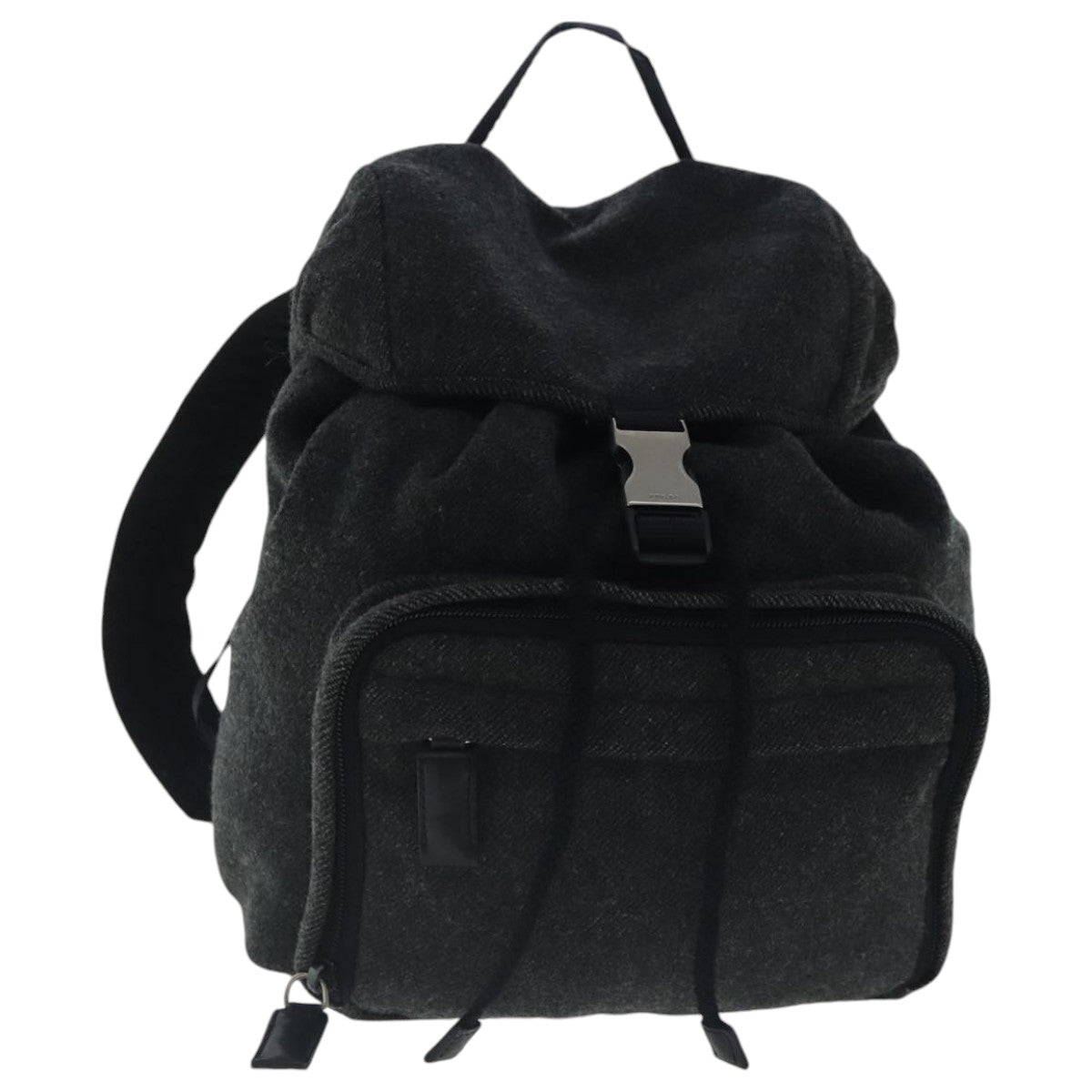 PRADA Backpack Wool Gray Silver bs19226