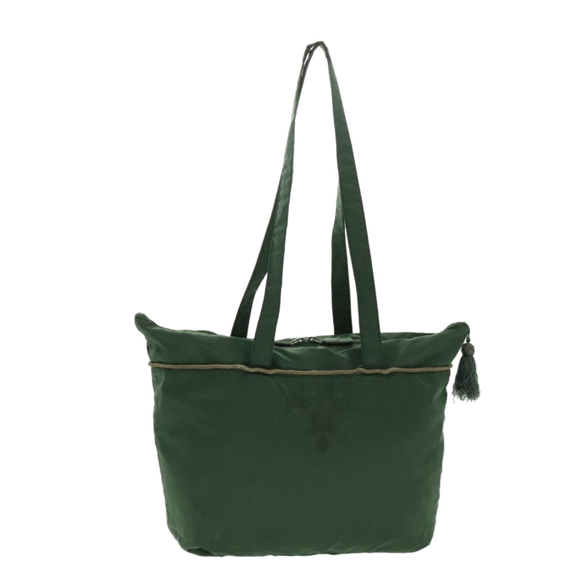 PRADA Tote Bag Nylon Green Silver bs19345