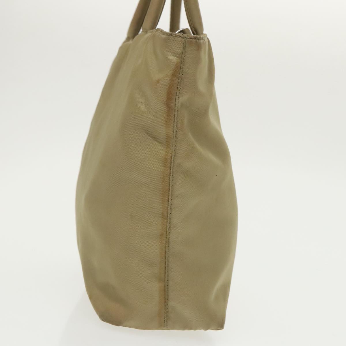 PRADA Tote Bag Nylon Beige Silver bs19437