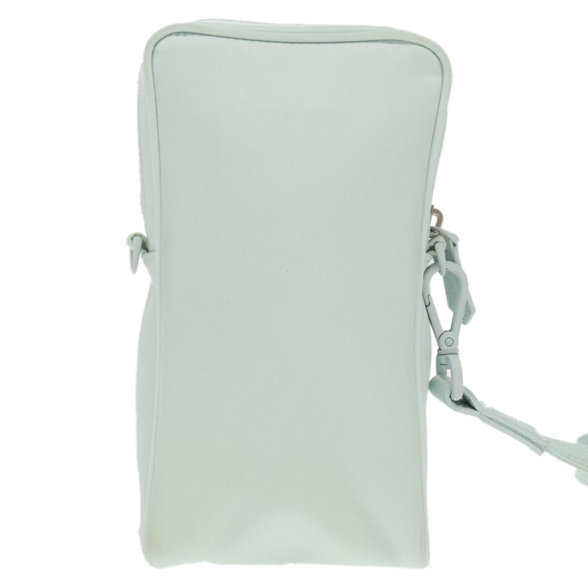 FENDI Shoulder Bag Nylon Light Blue Silver bs19694