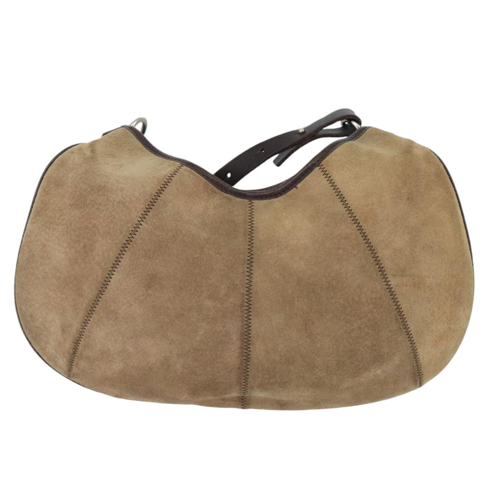 BURBERRY Blue Label Shoulder Bag Suede Brown Silver bs20013