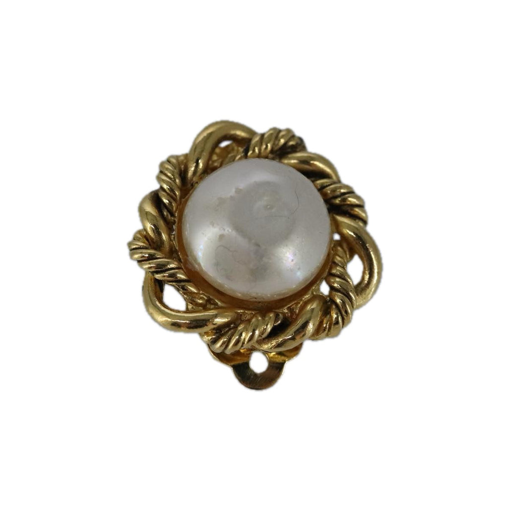 CHANEL Earring metal Gold CC bs20026