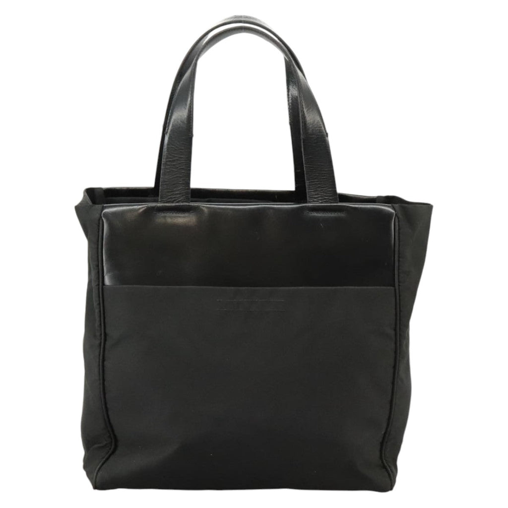 PRADA Hand Bag Nylon Black Silver bs20366