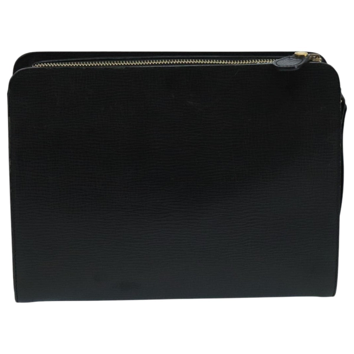 BURBERRY Clutch Bag Leather Black Gold bs20738
