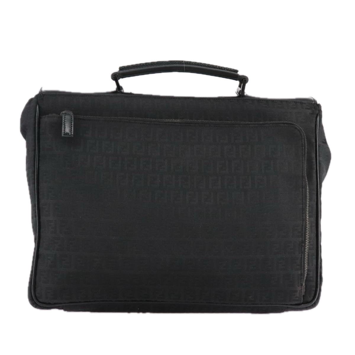 FENDI Zucchino Canvas Business Bag Black bs20925