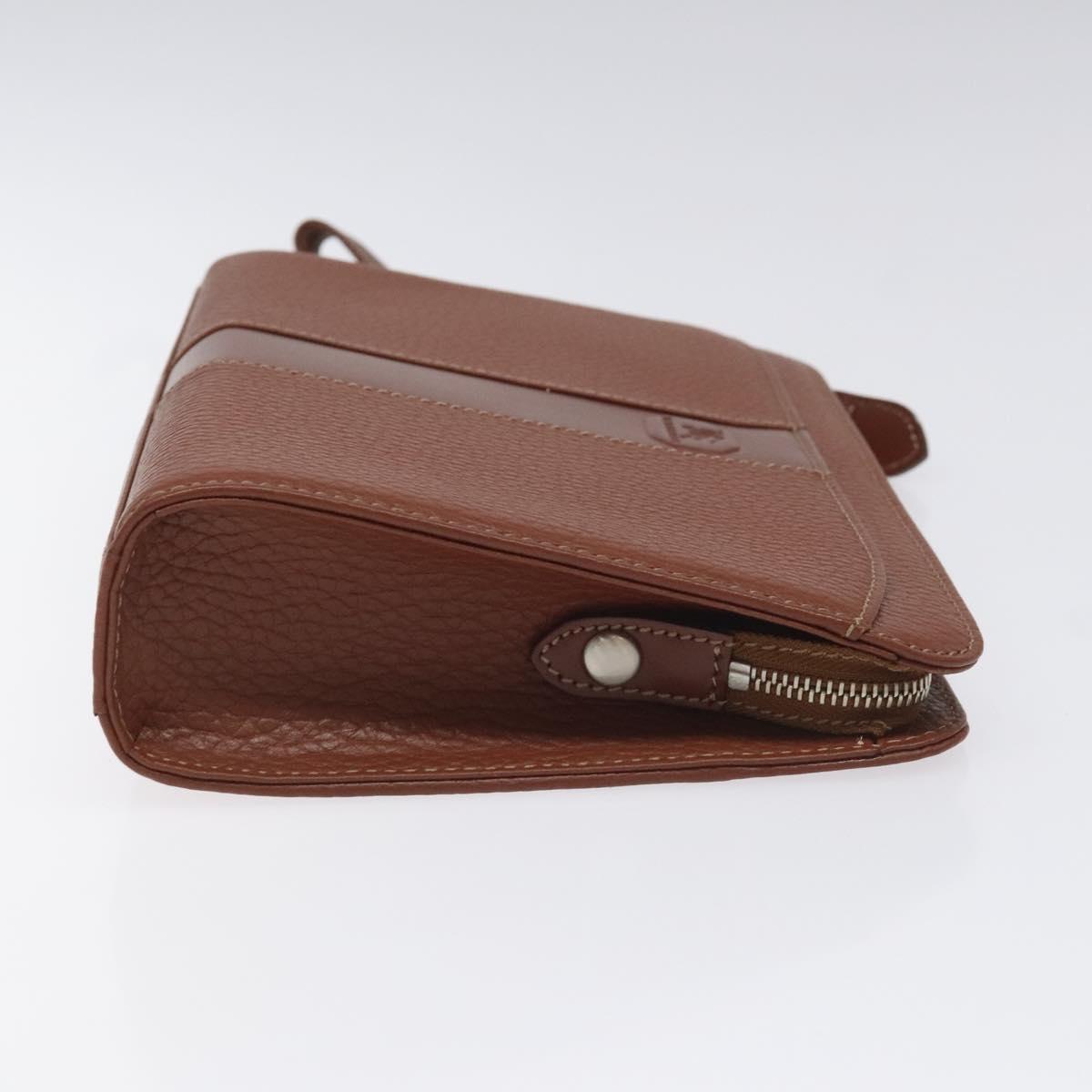 BURBERRY Clutch Bag Leather Brown bs22434