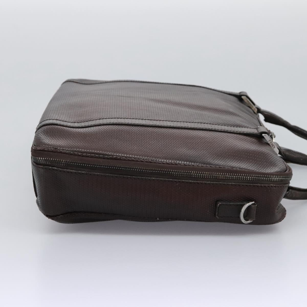 FENDI Hand Bag Leather Brown bs22958