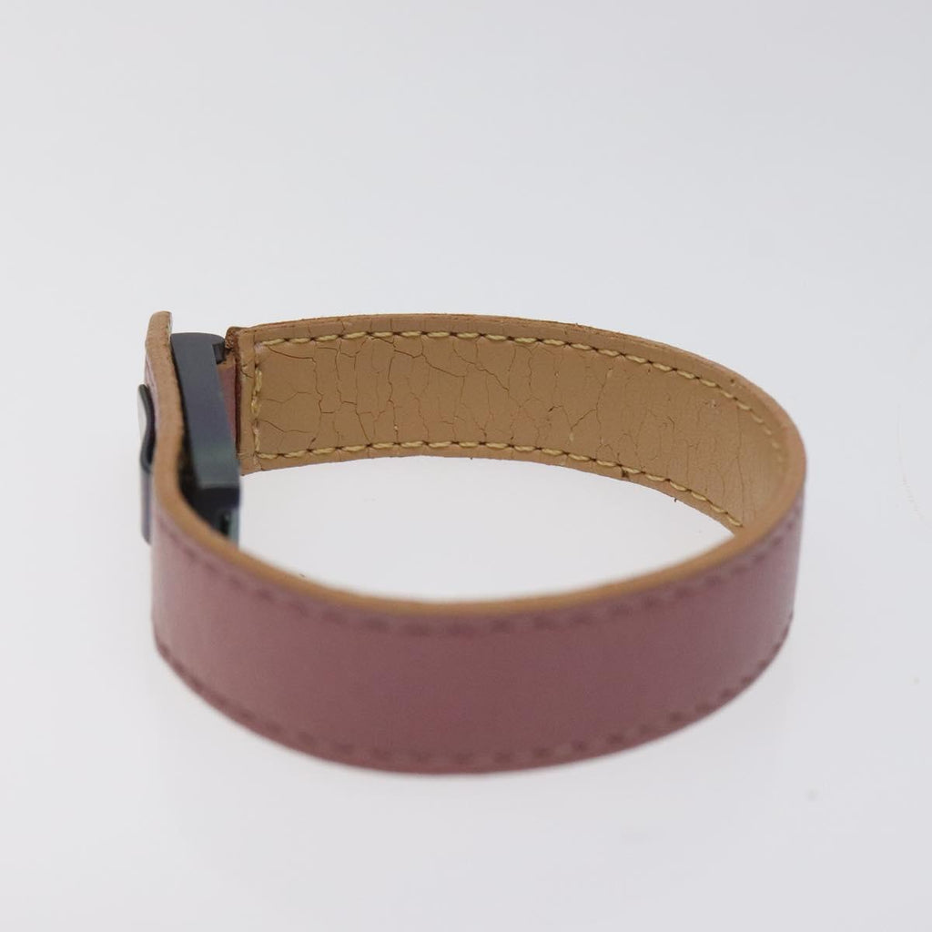 CHANEL Bracelet Leather Purple CC bs23239