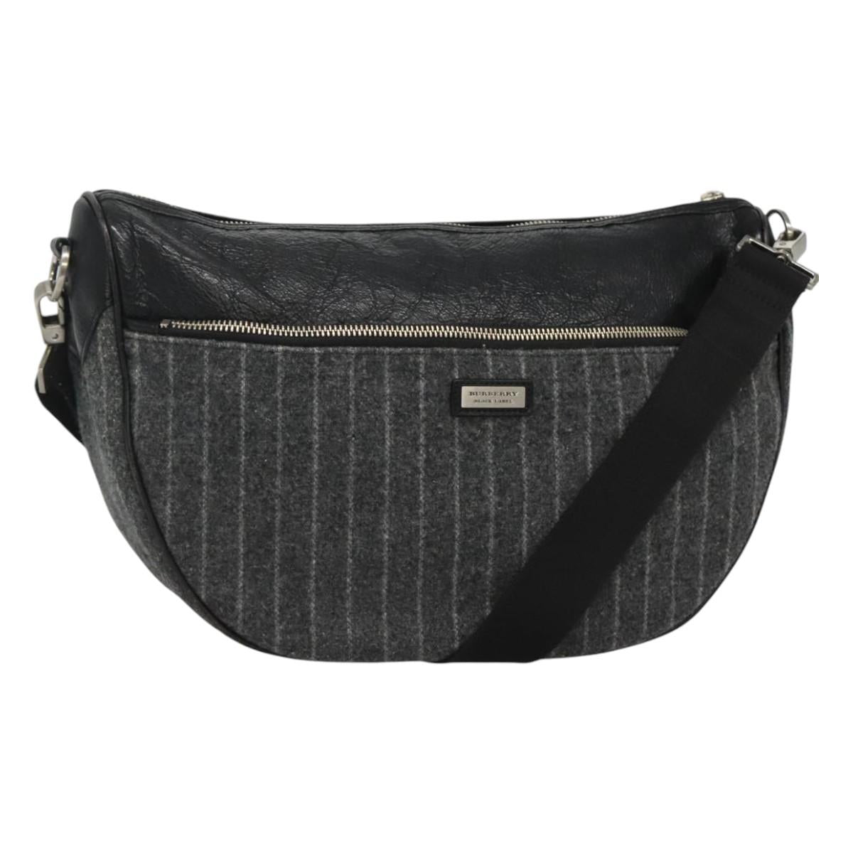 BURBERRY Black label Shoulder Bag Wool Gray bs23525