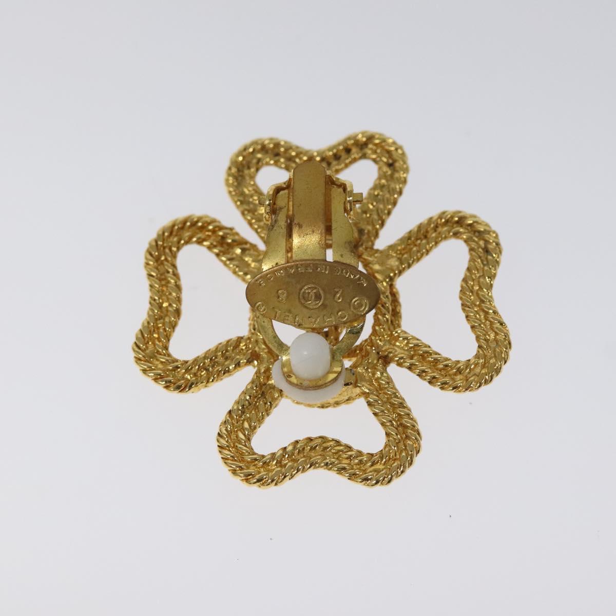 CHANEL COCO Mark Earring metal Gold CC bs23588V