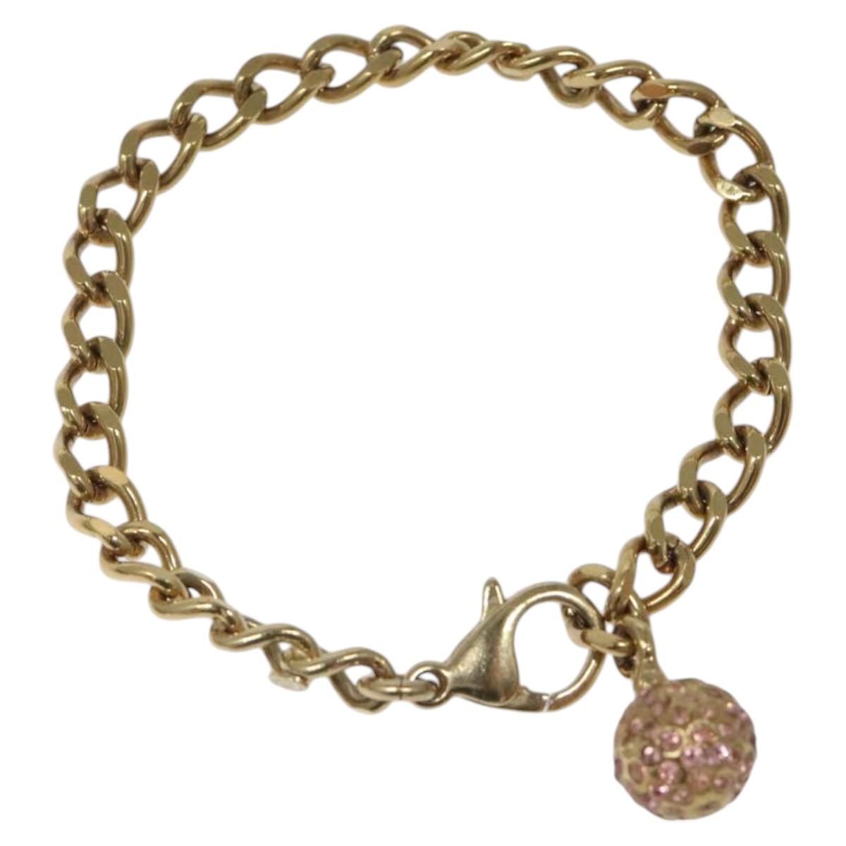 CHANEL Stone Bracelet metal Gold CC bs23590
