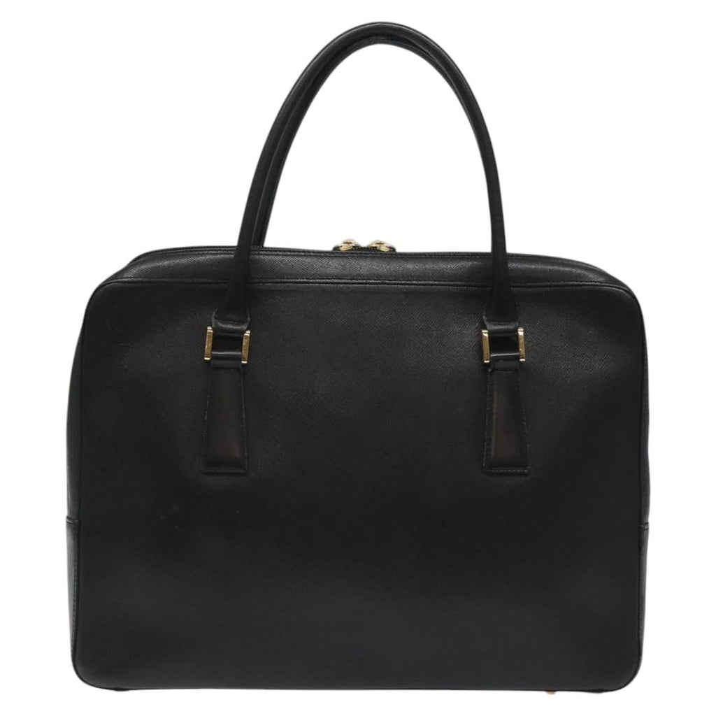 BURBERRY Hand Bag Leather Black Gold bs23608