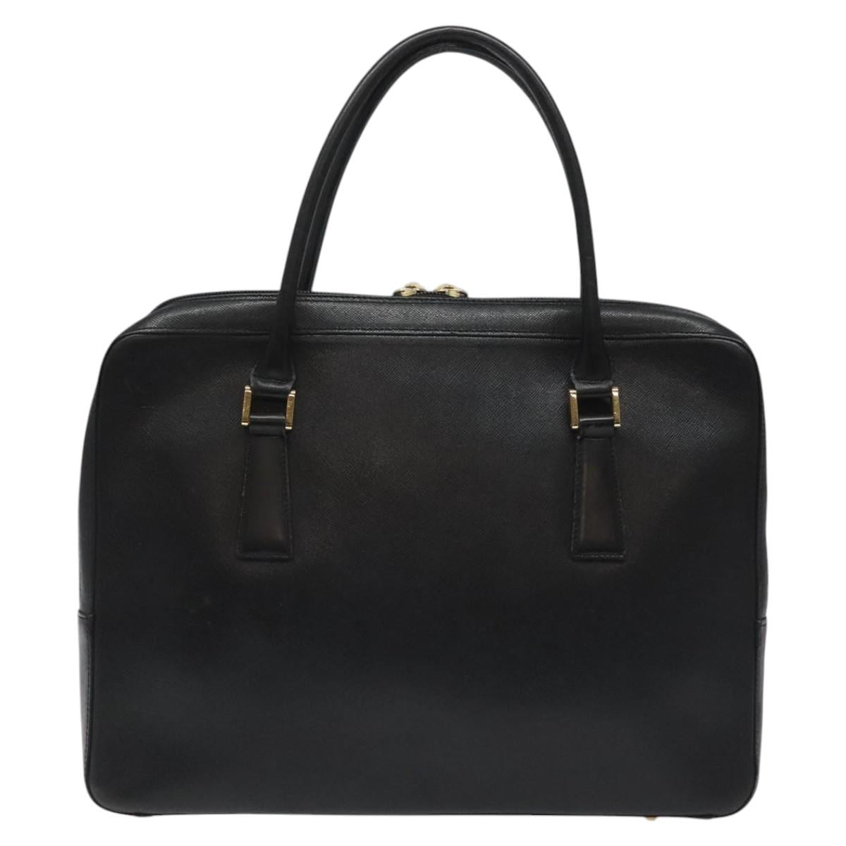 BURBERRY Hand Bag Leather Black Gold bs23608