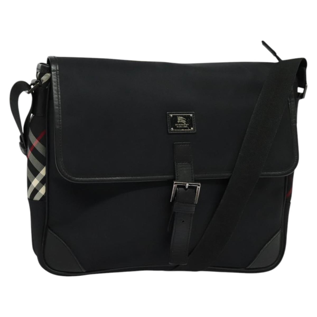 BURBERRY Black label Shoulder Bag Nylon Black bs23895
