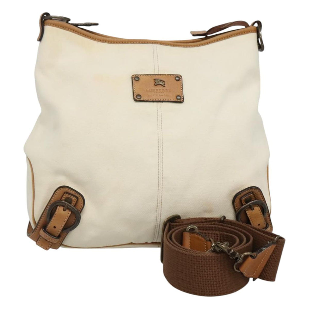 BURBERRY Blue Label Shoulder Bag Canvas White