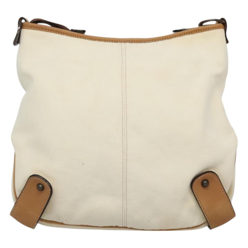 BURBERRY Blue Label Shoulder Bag Canvas White