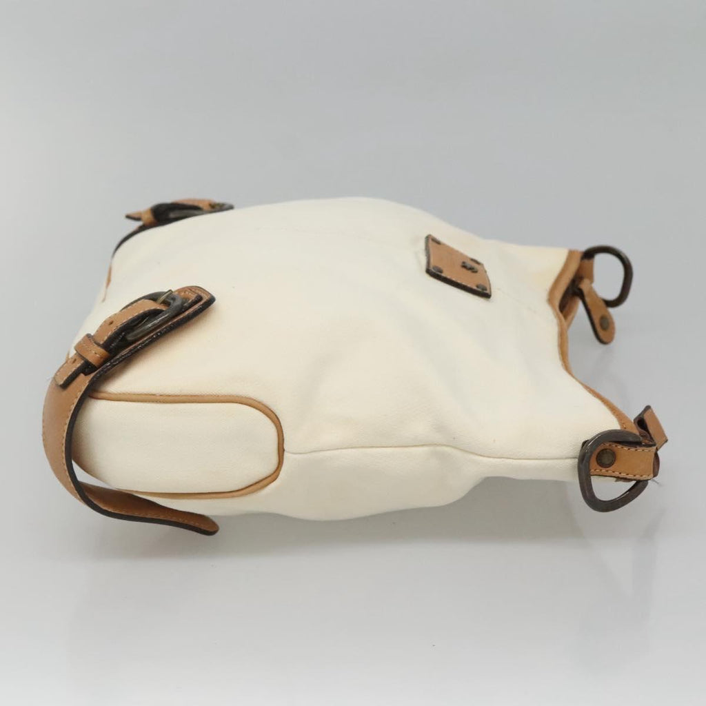BURBERRY Blue Label Shoulder Bag Canvas White