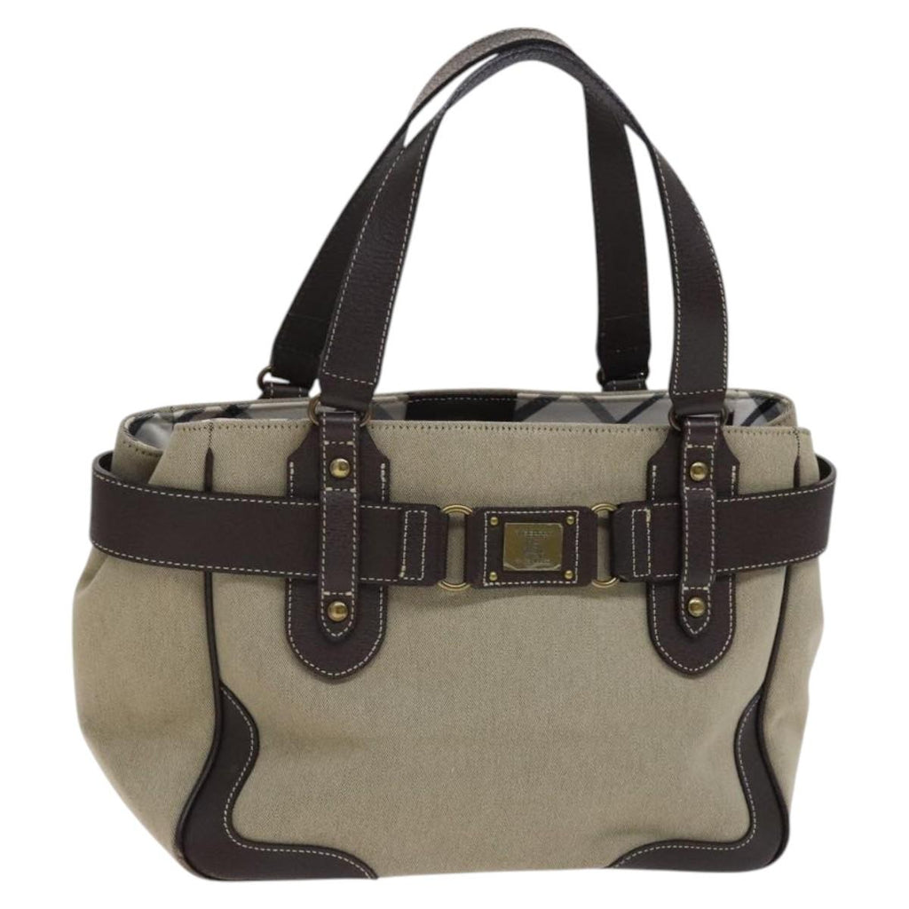 BURBERRY Blue Label Tote Bag Canvas Beige bs23898