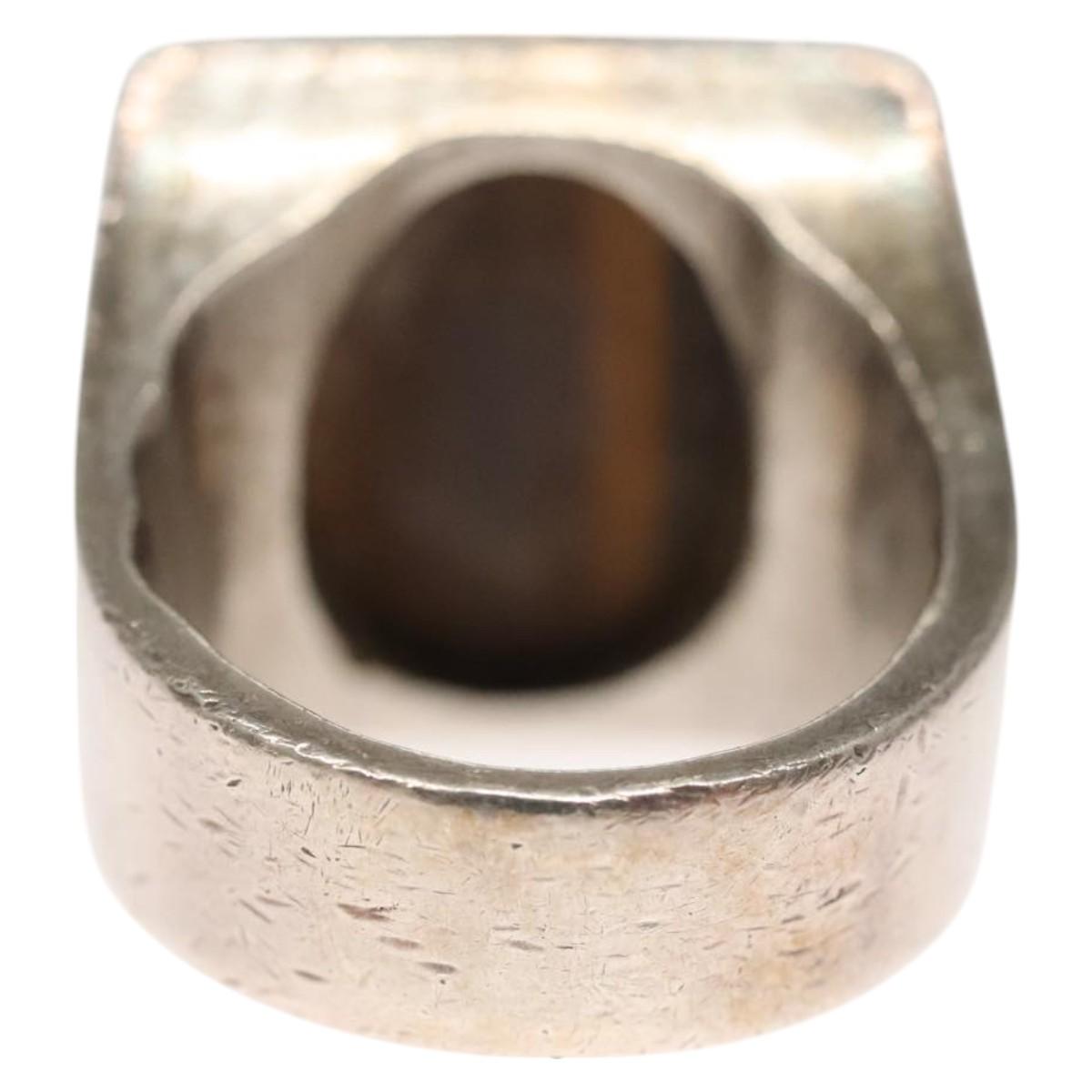 LOUIS VUITTON Chevalier Ring metal Silver M64903 #16(JP Size) LV bs24129