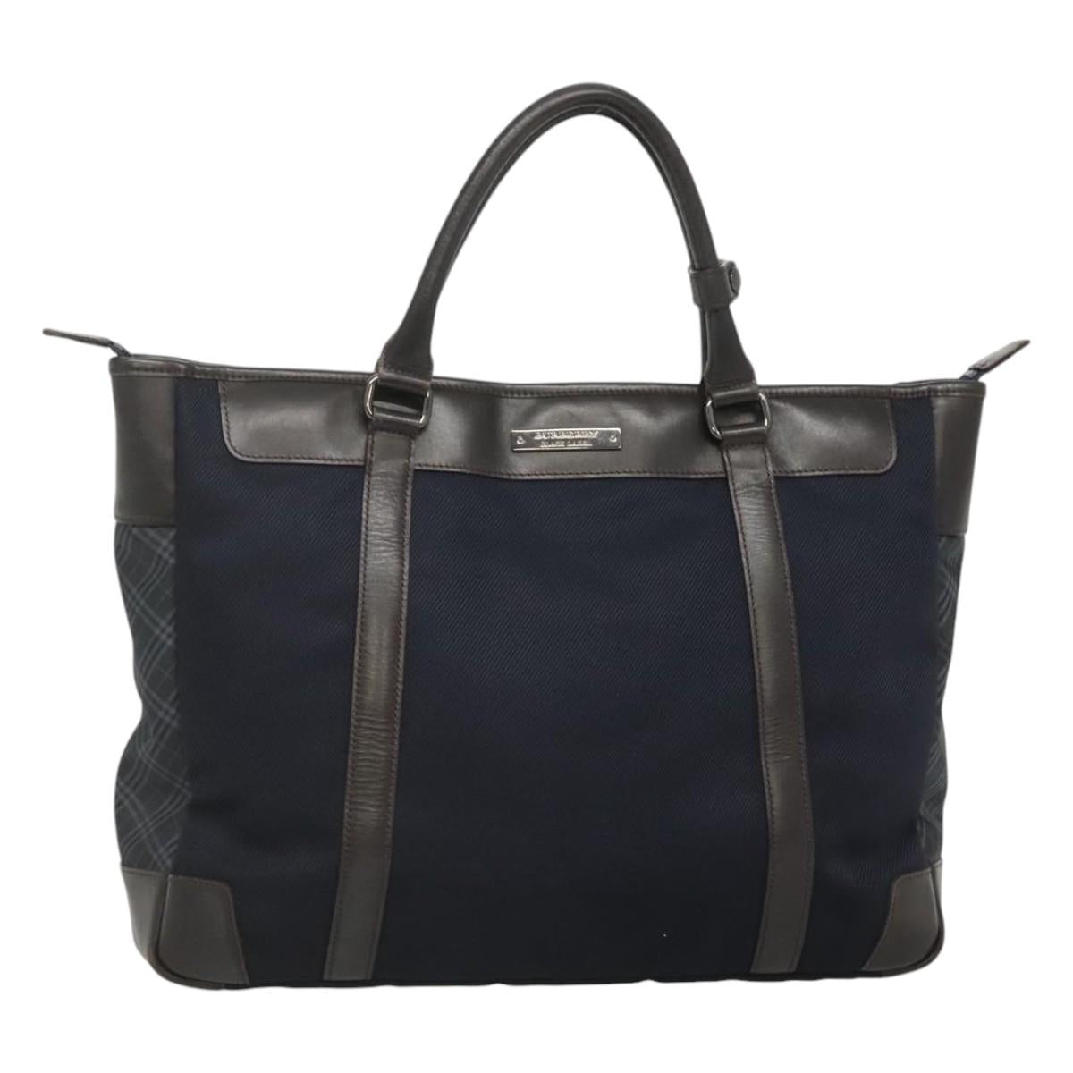 BURBERRY Black label Hand Bag Nylon Navy bs24316