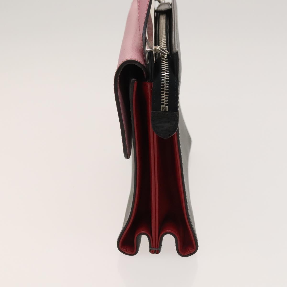 FENDI Hand Bag Leather 2way Gray Silver bs24671