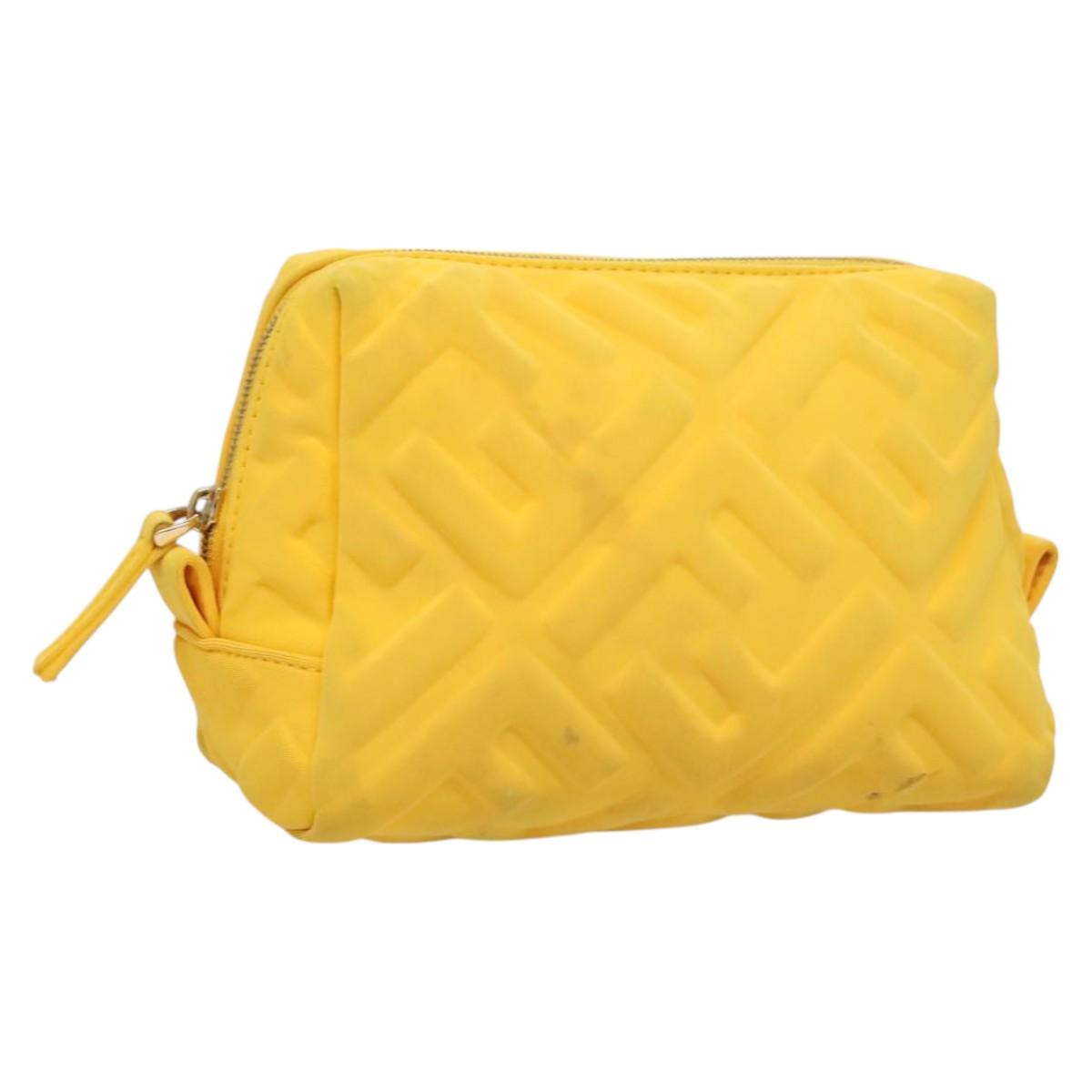 FENDI Pouch Nylon Yellow Gold bs24840