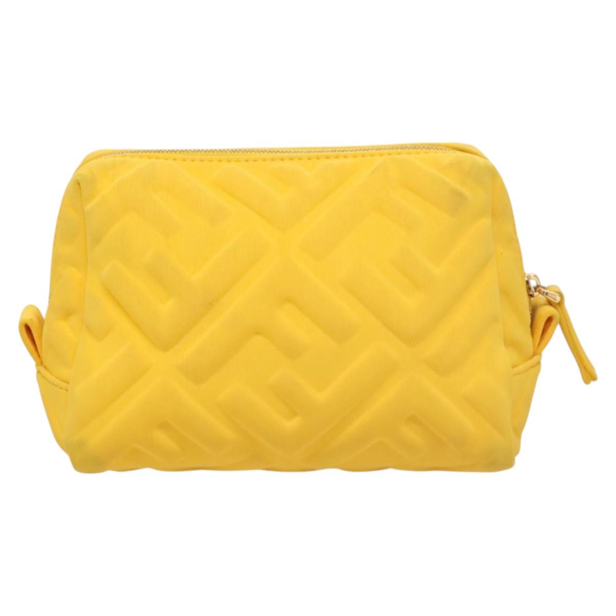 FENDI Pouch Nylon Yellow Gold bs24840