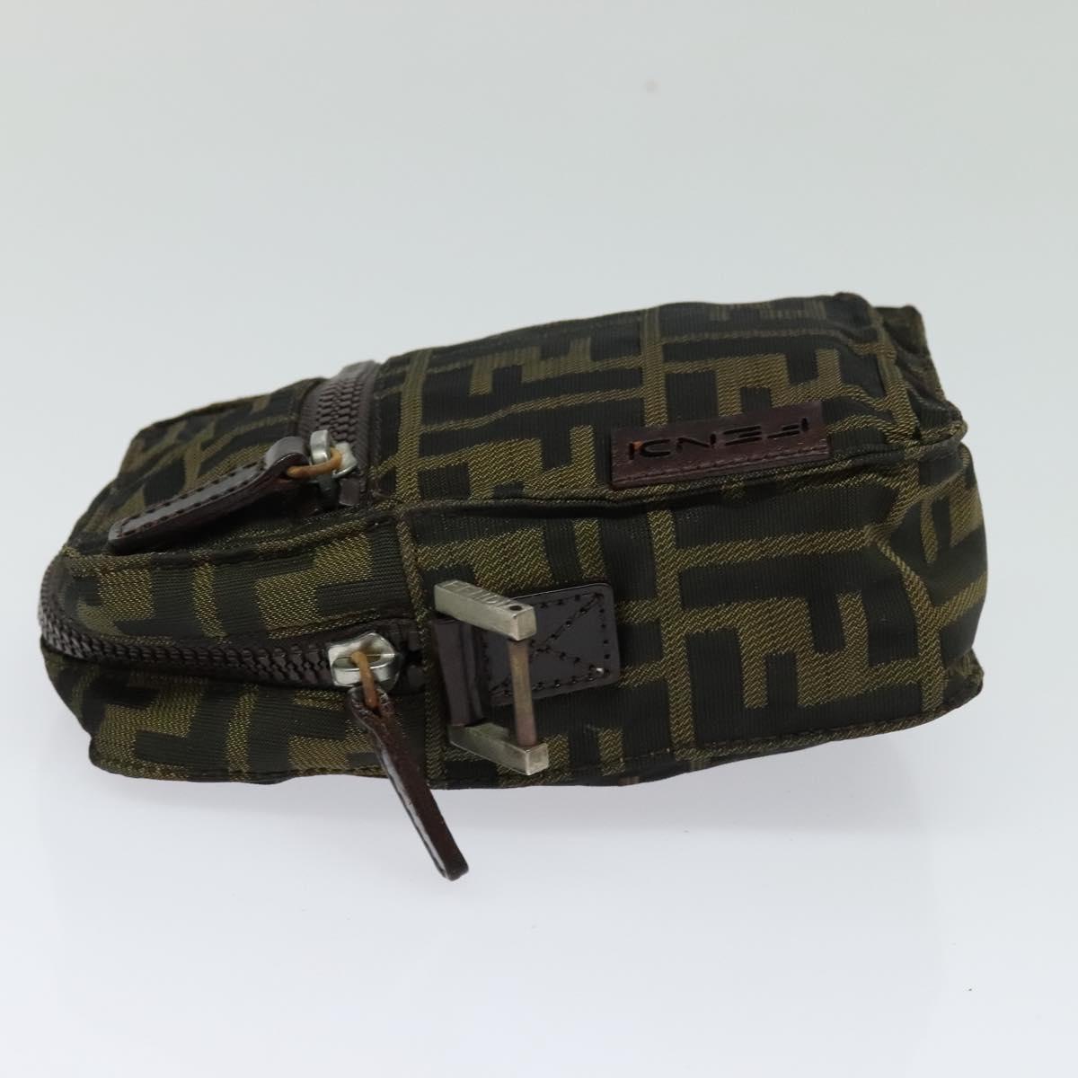 FENDI Zucca Canvas Shoulder Bag Black Brown bs24898