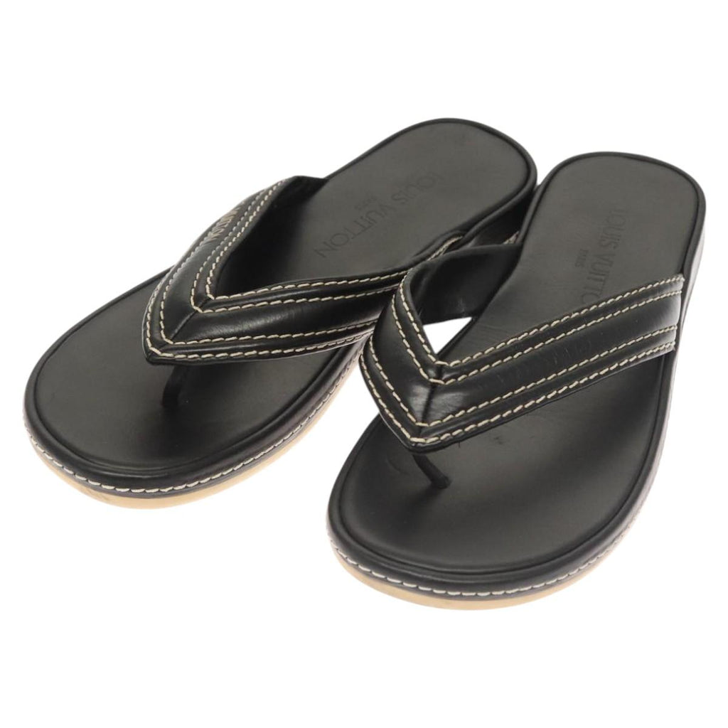 LOUIS VUITTON Sandals Leather Black LV bs25039