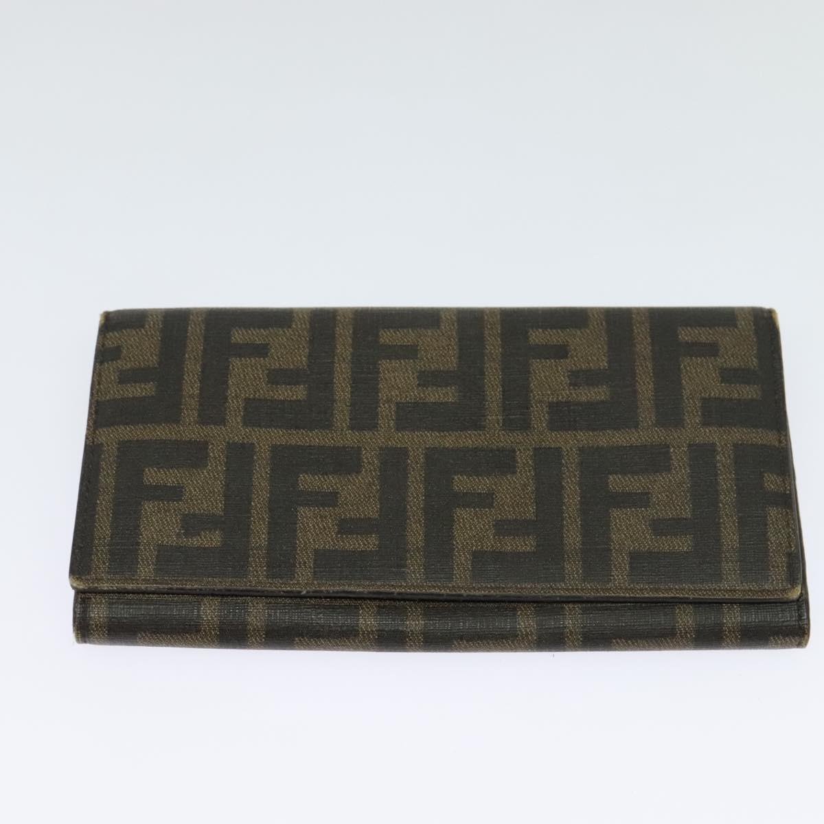 FENDI Zucca Canvas Zucchino Canvas Wallet 2Set Black Brown Navy bs25082