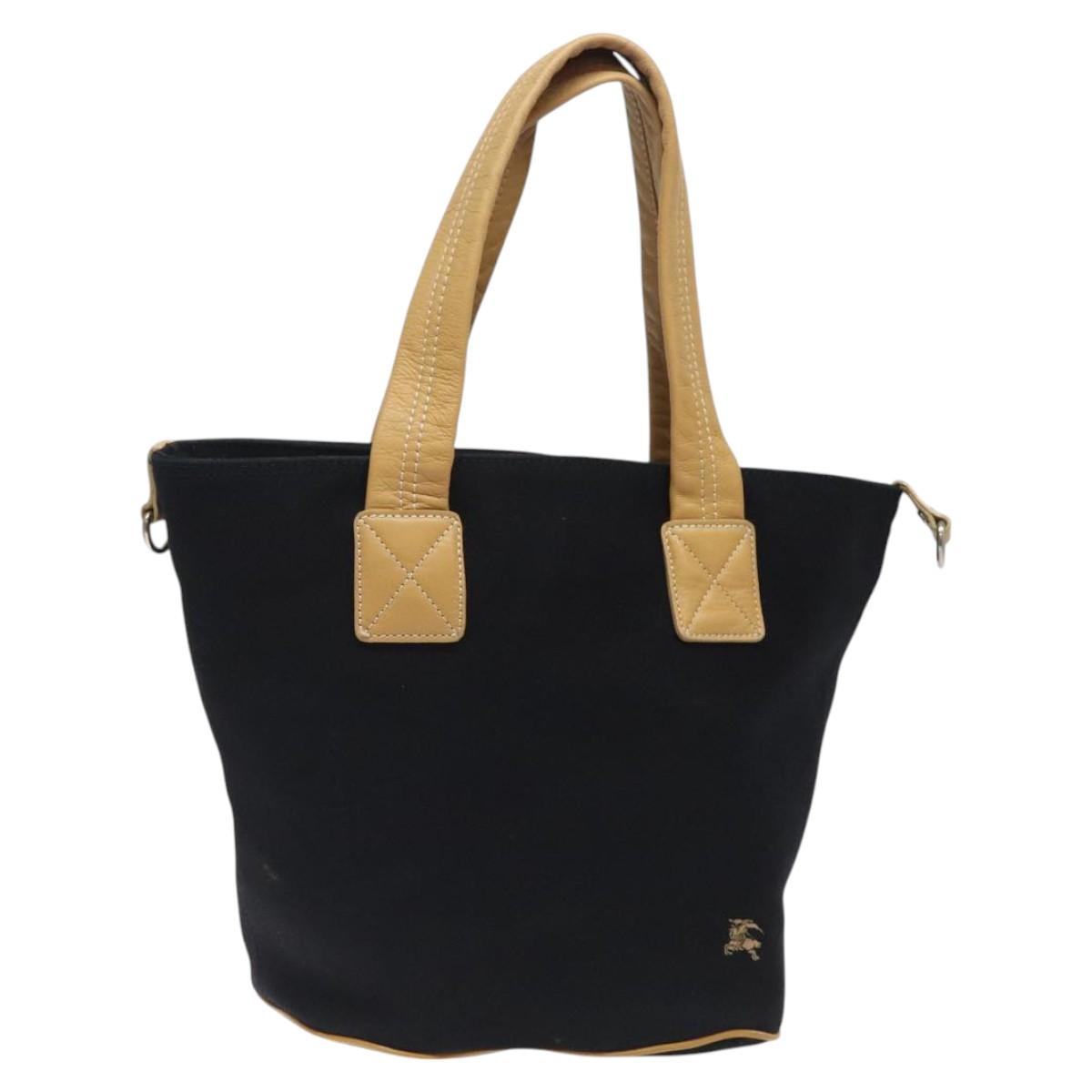 BURBERRY Blue Label Tote Bag Canvas Black Silver bs25652