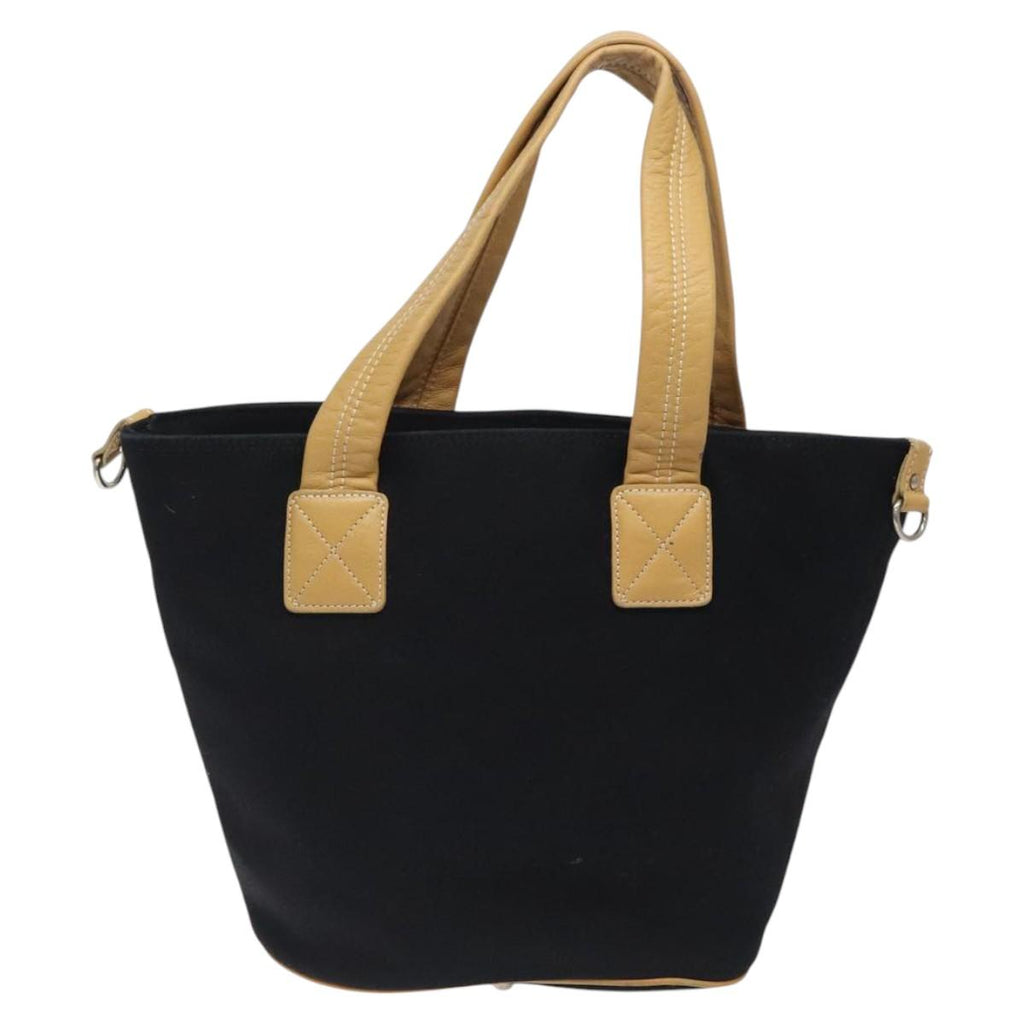 BURBERRY Blue Label Tote Bag Canvas Black Silver bs25652