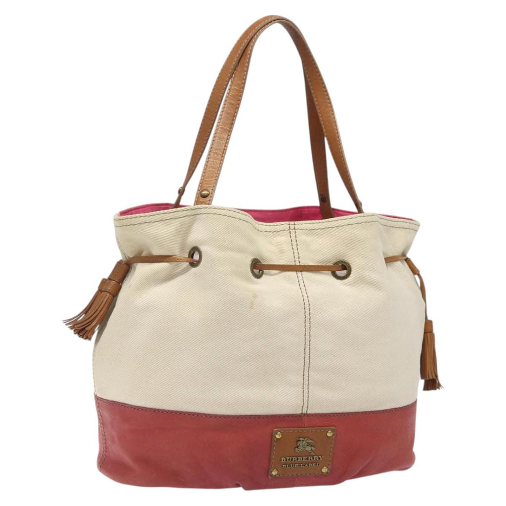 BURBERRY Blue Label Tote Bag Canvas Beige bs25788