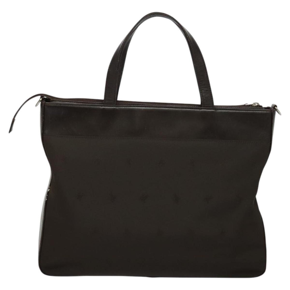 BURBERRY Hand Bag Leather 2way Brown Silver bs25791