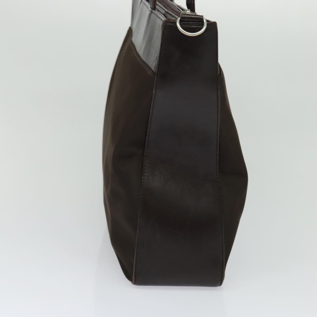 BURBERRY Hand Bag Leather 2way Brown Silver bs25791