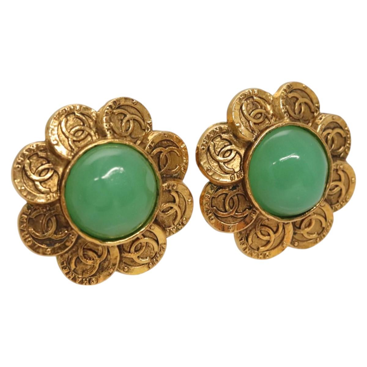 CHANEL Earring metal Gold CC bs25806