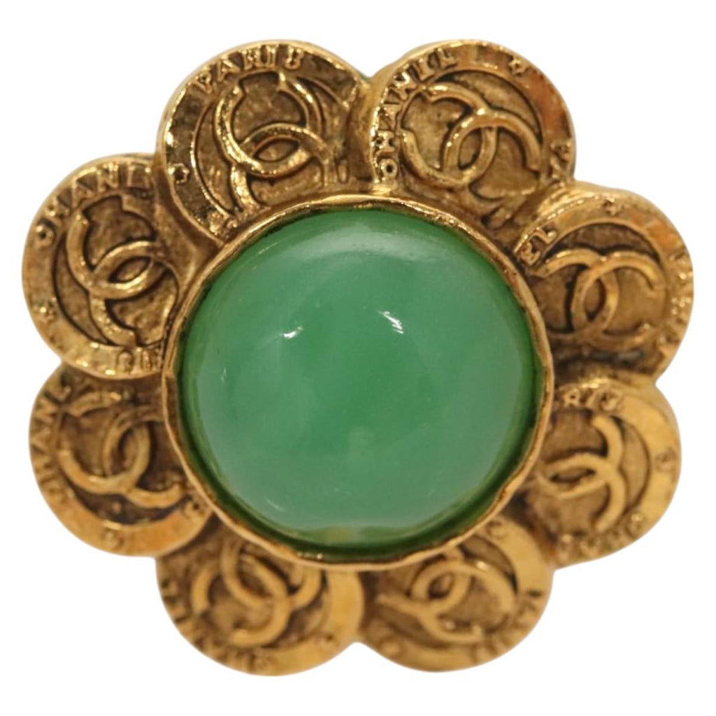 CHANEL Earring metal Gold CC bs25806