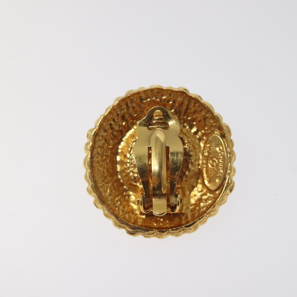 CHANEL Earring metal Gold CC bs25961