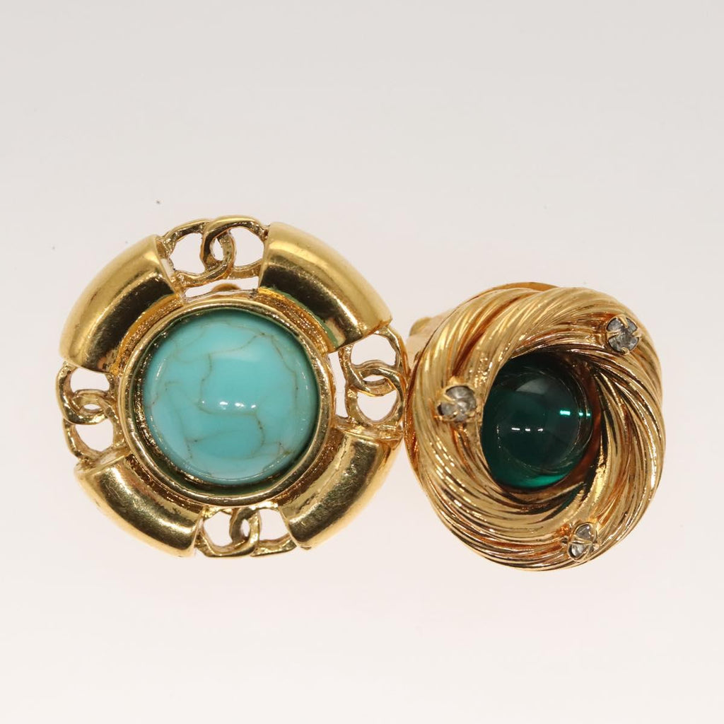 CHANEL Earring metal 5Set Gold CC bs25962