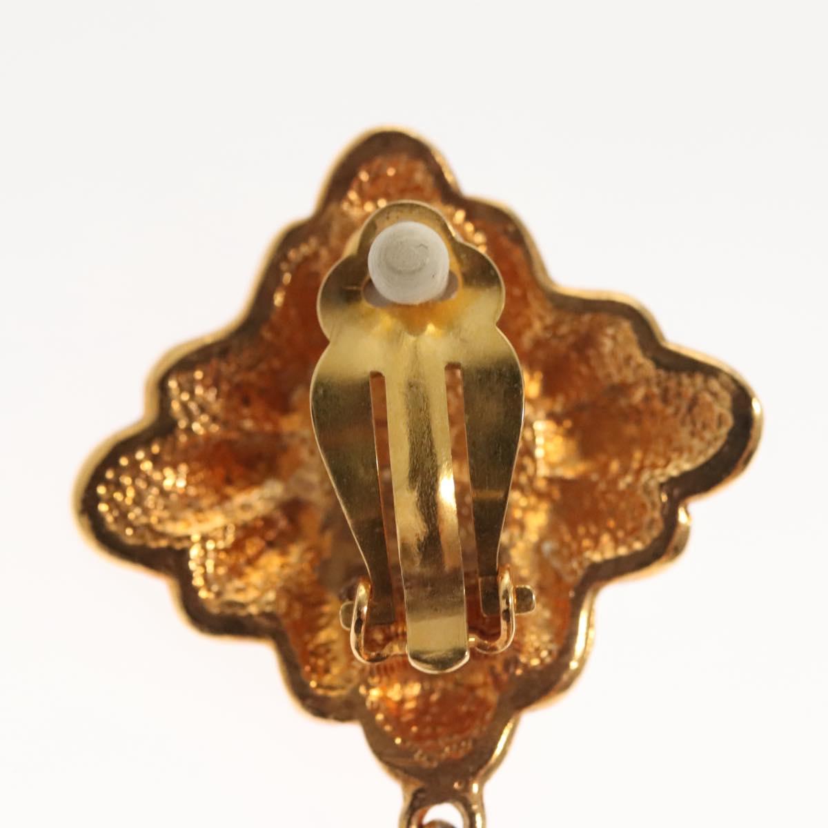 CHANEL Pearl Earring metal Gold CC bs26024