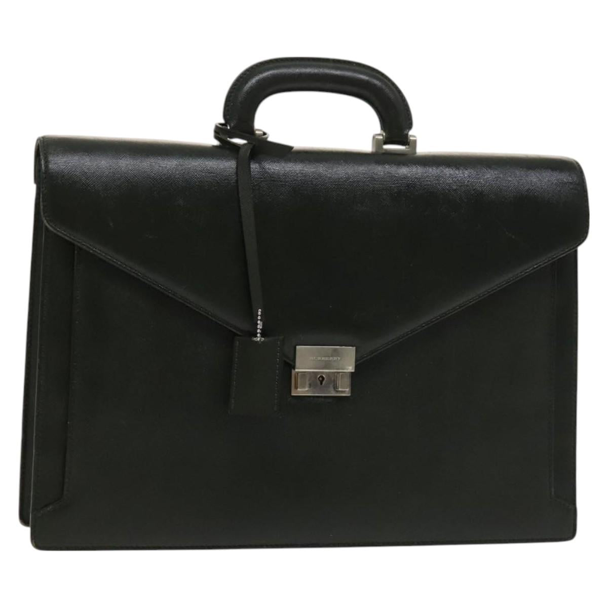 BURBERRY Business Bag Leather Green bs26402