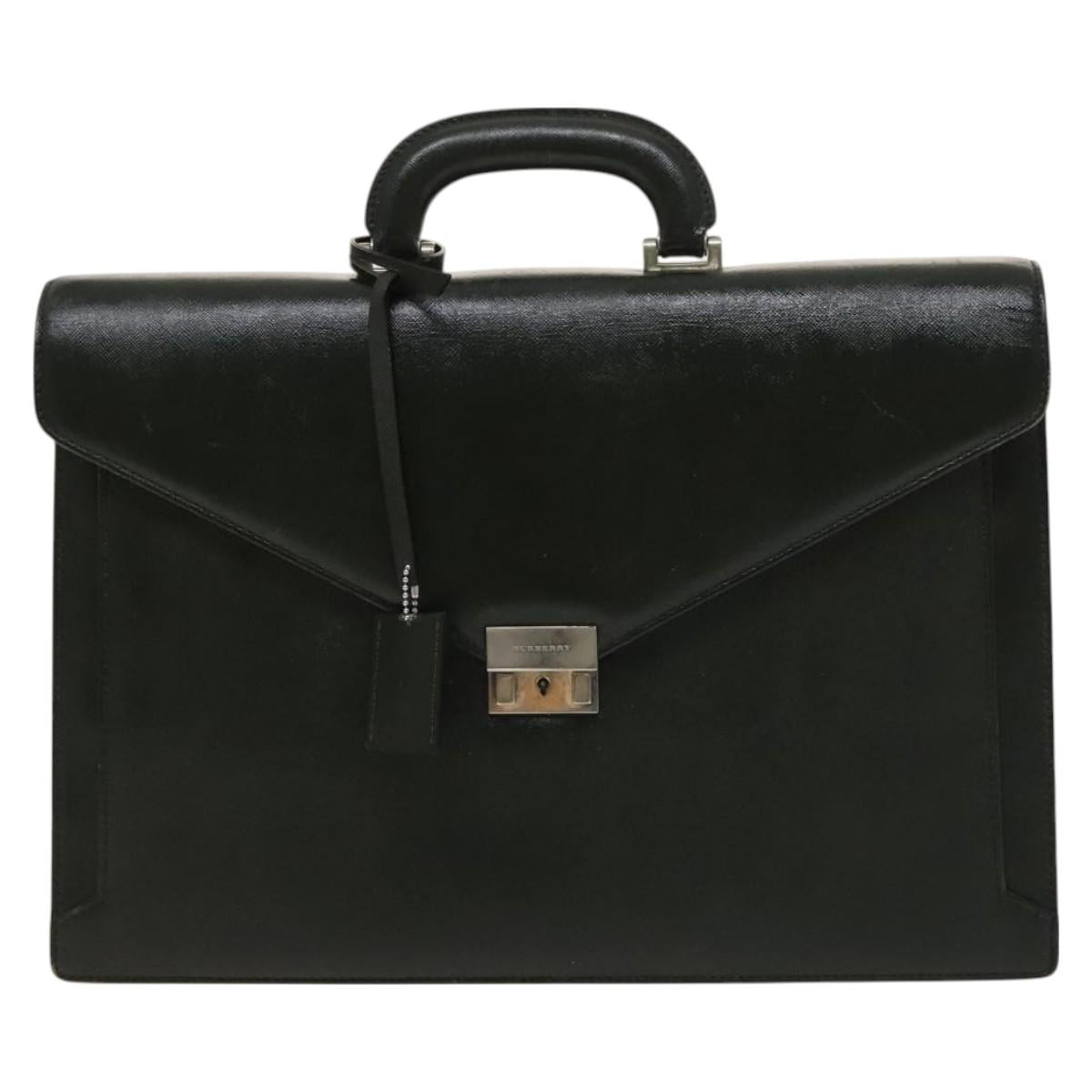 BURBERRY Business Bag Leather Green bs26402