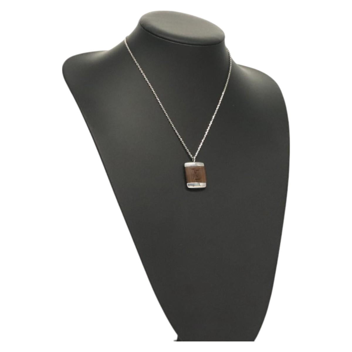 LOUIS VUITTON Pandantif Bois Necklace metal Brown M65372 LV bs26495